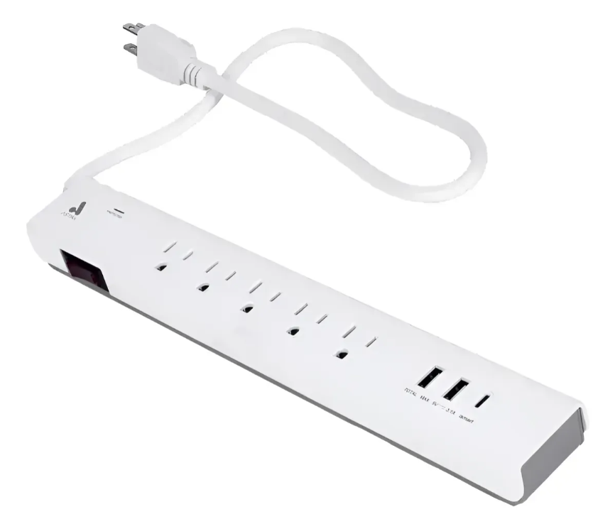 REGLETA CON PROTECTOR DE SOBRETENSIONES 5 SALIDAS CON USB C/A
