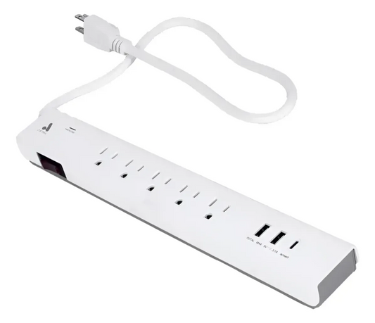 REGLETA CON PROTECTOR DE SOBRETENSIONES 5 SALIDAS CON USB C/A