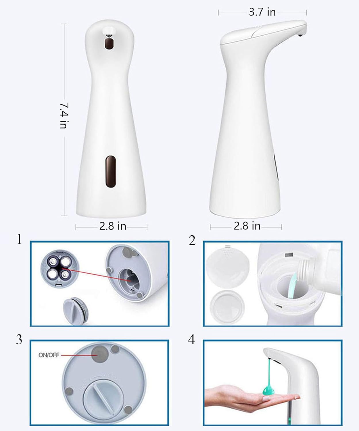 DISPENSADOR DE JABON LIQUIDO AUTOMATICO
