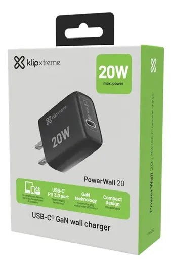CARGADOR DE PARED KLIP XTREME 20W USB C