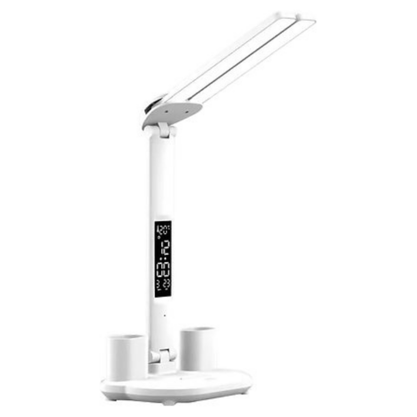 LAMPARA LED DE ESCRITORIO CON RELOJ RECARGABLE