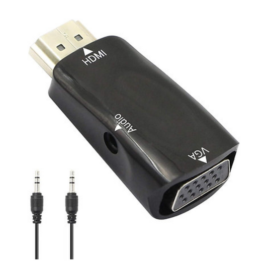 ADAPTADOR HDMI A VGA 1080 P HDMI MACHO