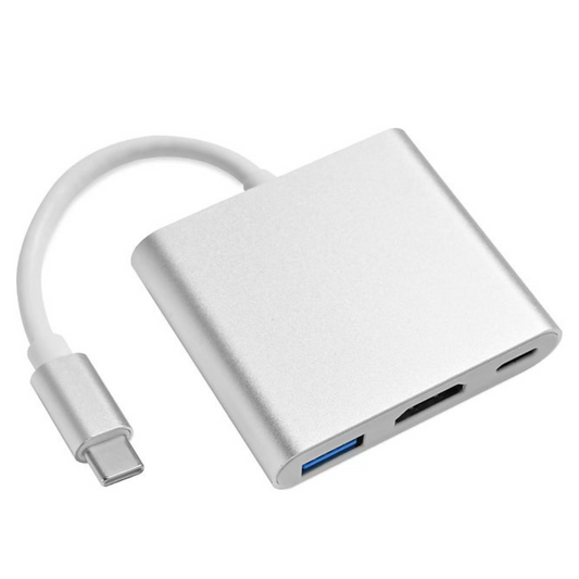 ADAPTADOR USB C A HDMI 4K 3 EN 1