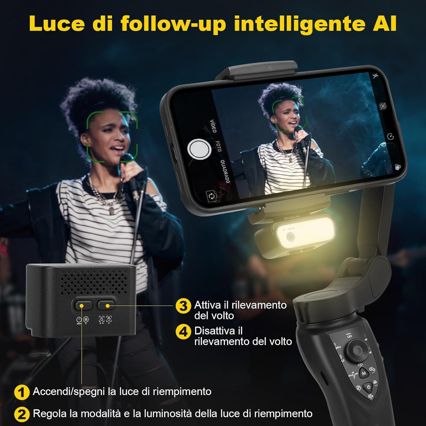 GIMBAL ESTABILIZADOR F12 PLUS AI