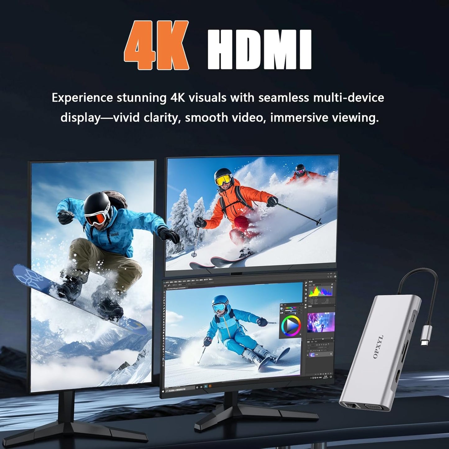 Hub 11 En 1 Usb C Adaptador Hdmi Vga Rj45 Sd Usb 3.0