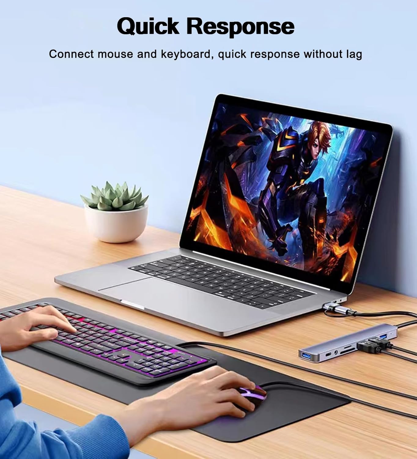 HUB ADAPTADOR 8 EN 1 USB C