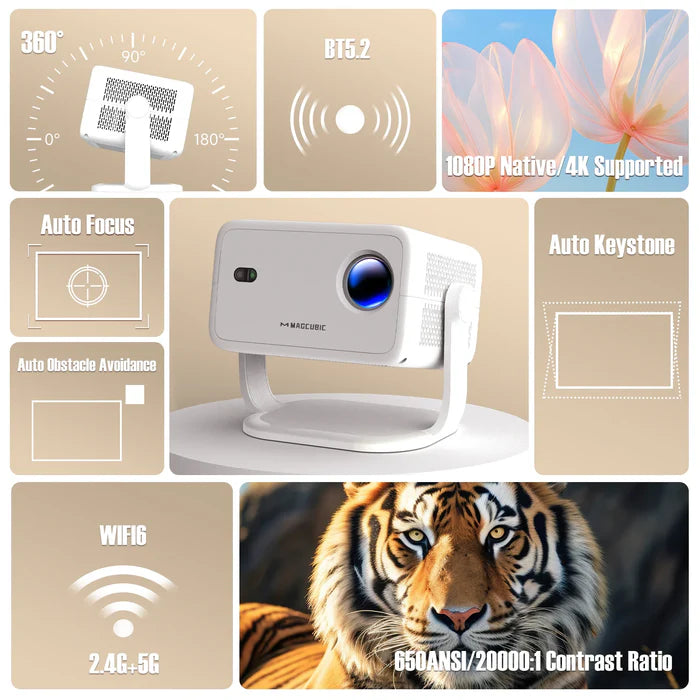 PROYECTOR MAGCUBIC L018 PRO ANDROID 650 ANSI