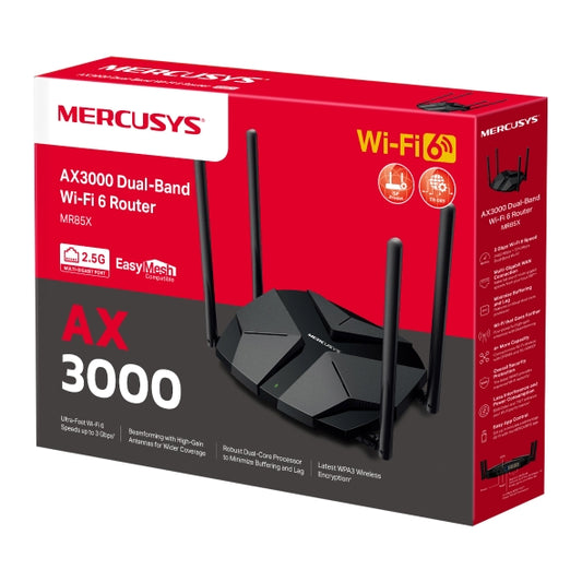 ROUTER INALAMBRICO MERCUSYS WIFI 6 AX3000 2.5 GBPS EASYMESH
