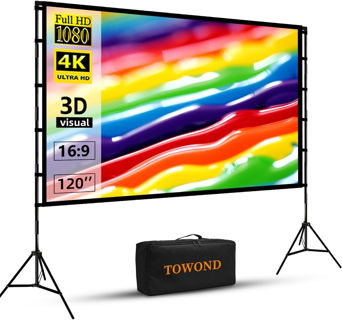 PANTALLA PARA PROYECTOR CON SOPORTE PORTATIL