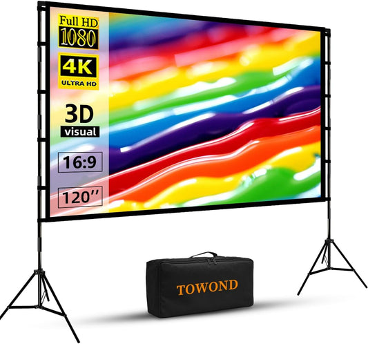 PANTALLA PARA PROYECTOR CON SOPORTE PORTATIL