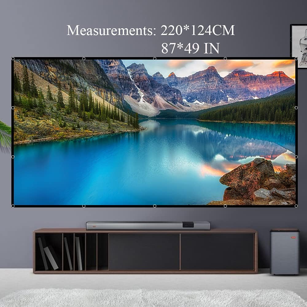 PANTALLA DE PROYECTOR PLEGABLE BLANCA