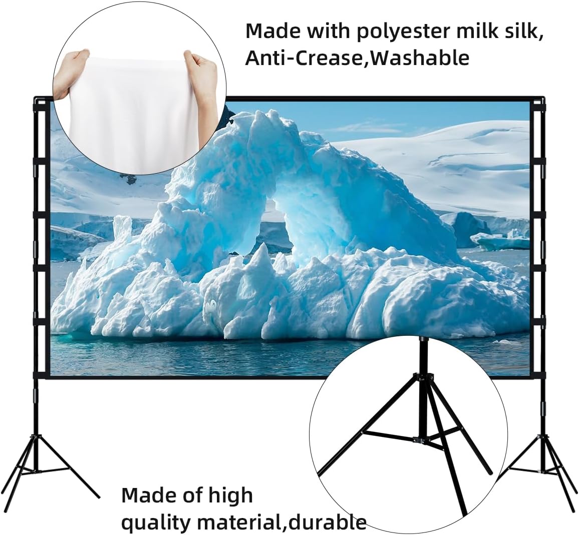 PANTALLA PARA PROYECTOR CON SOPORTE PORTATIL