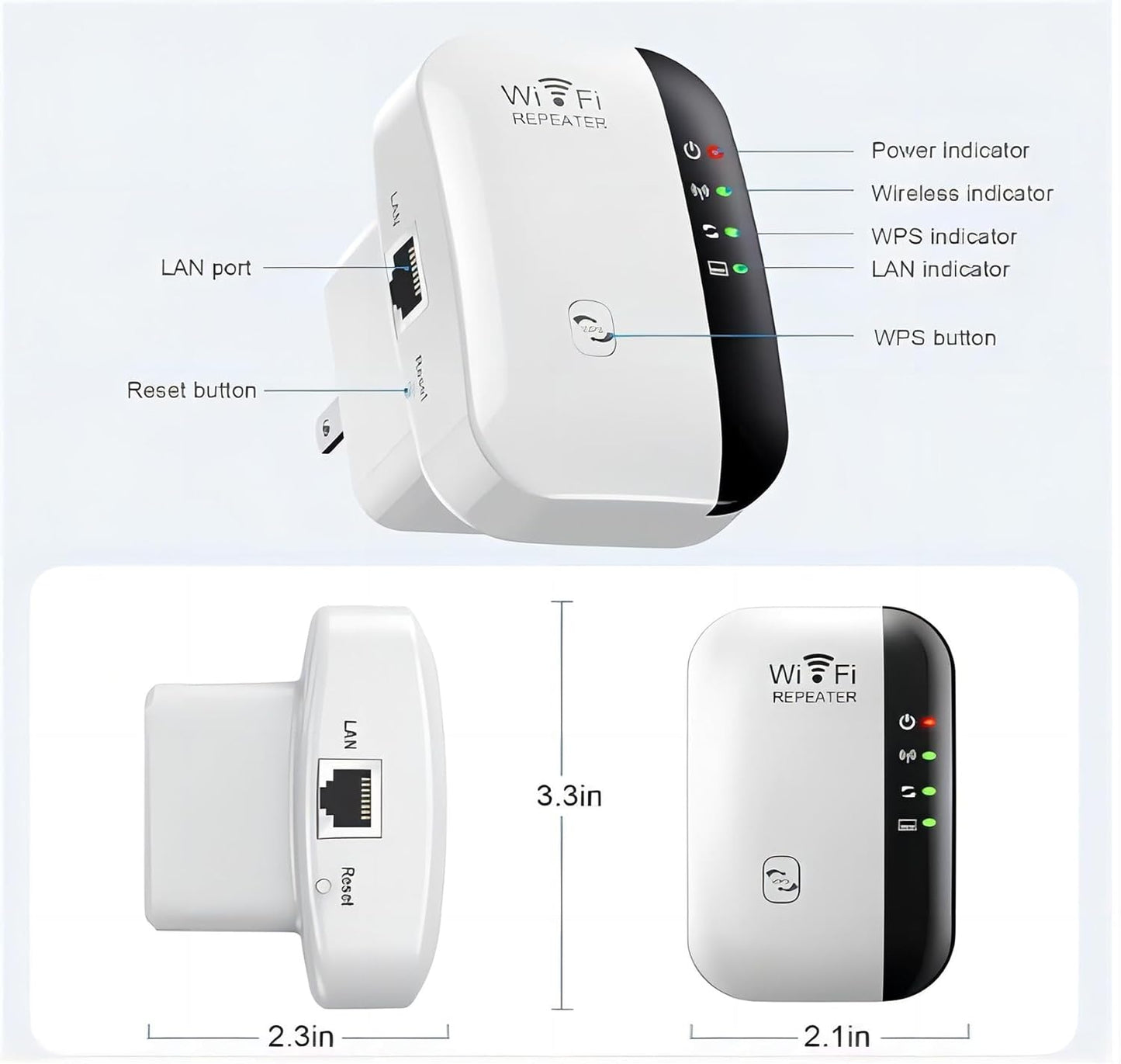 AMPLIADOR DE SEÑAL REPETIDOR WIFI 300 MBPS