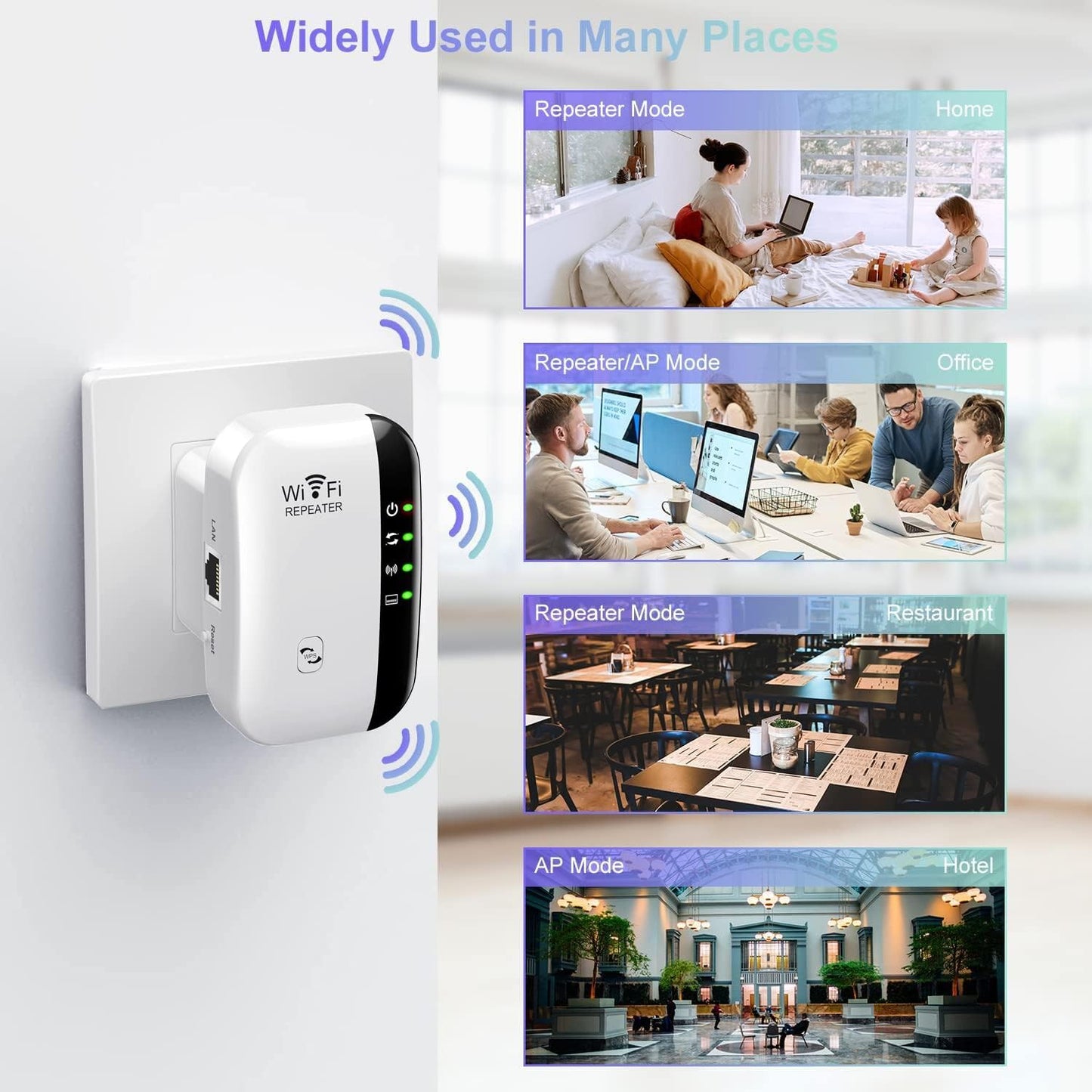 AMPLIADOR DE SEÑAL REPETIDOR WIFI 300 MBPS