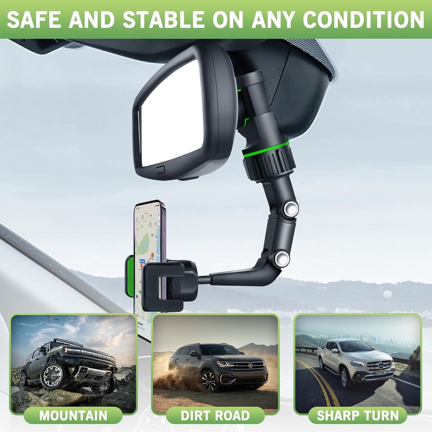 SOPORTE DE TELEFONO PARA CARRO DE RETROVISOR