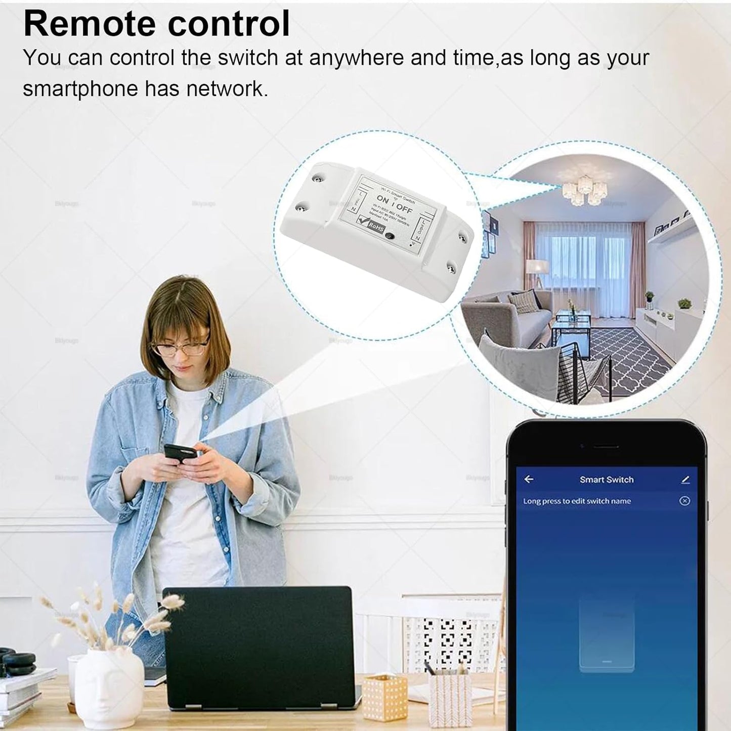 INTERRUPTOR SWITCH INTELIGENTE WIFI 16 AMP
