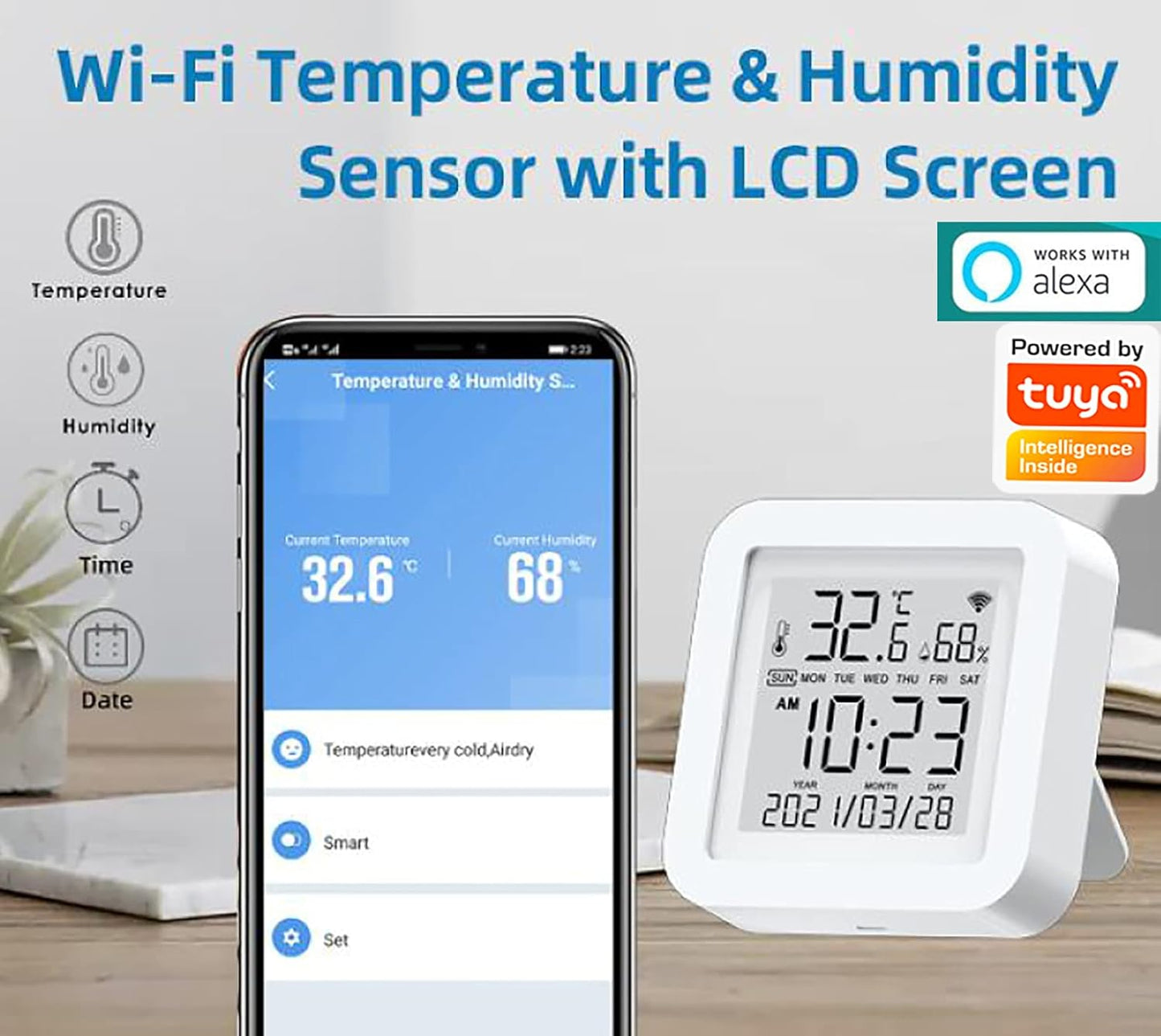 SENSOR MONITOR INTELIGENTE DE TEMPERATURA Y HUMEDAD WIFI