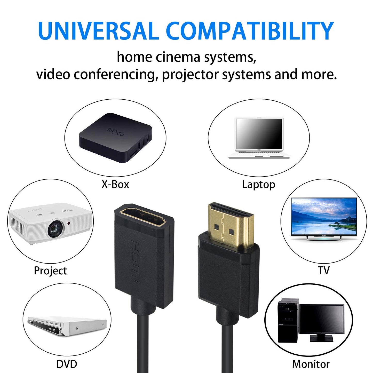 CABLE HDMI HEMBRA MACHO 1 METRO