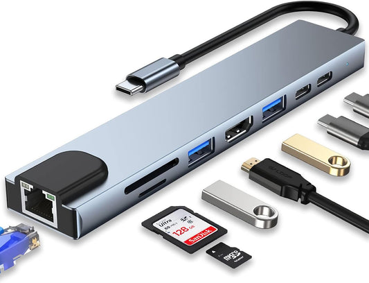 HUB ADAPTADOR 8 EN 1 RJ45