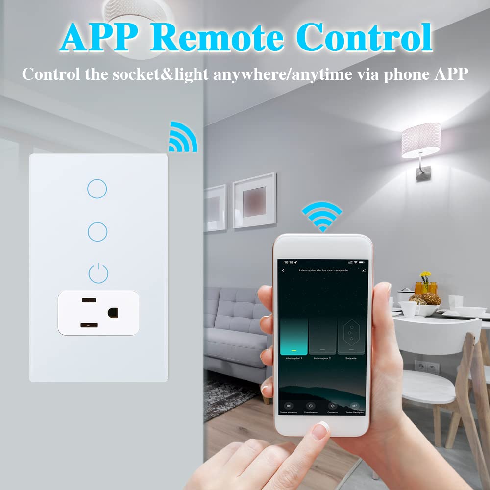 INTERRUPTOR APAGADOR INTELIGENTE CON ENCHUFE WIFI