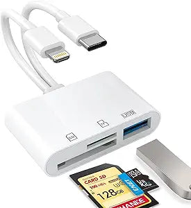 LECTOR DE TARJETAS OTG CON USB PARA IPHONE Y ANDROID