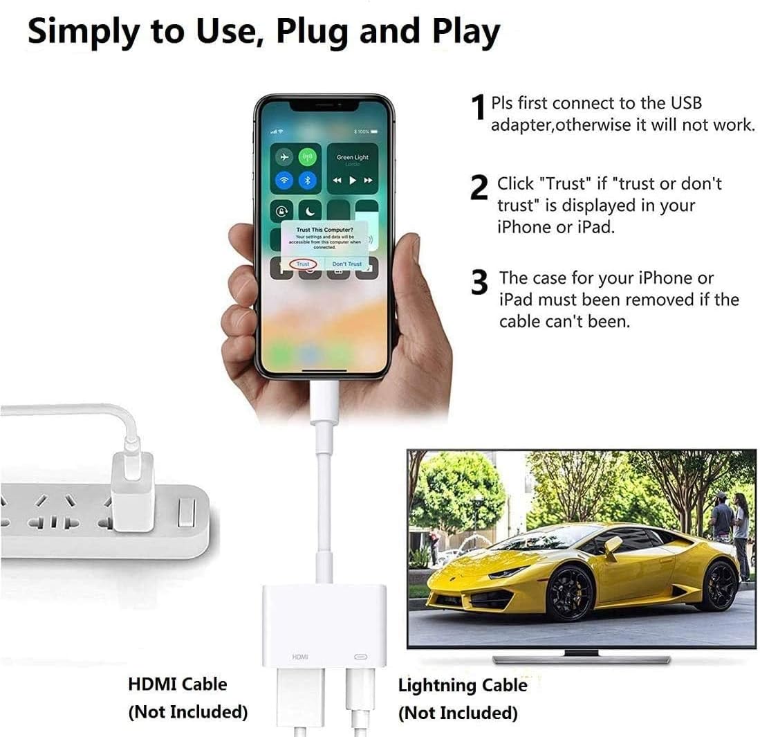 ADAPTADOR LIGHTNING A HDMI PARA IPHONE