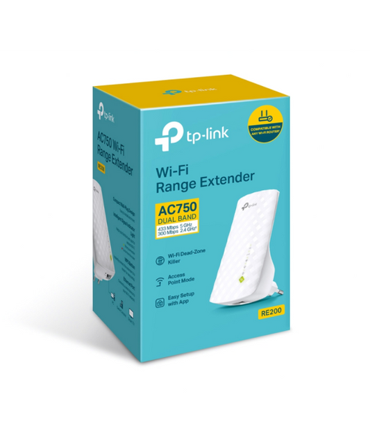 EXTENSOR DE WIFI TP LINK RE200 AC750 DUAL BAND