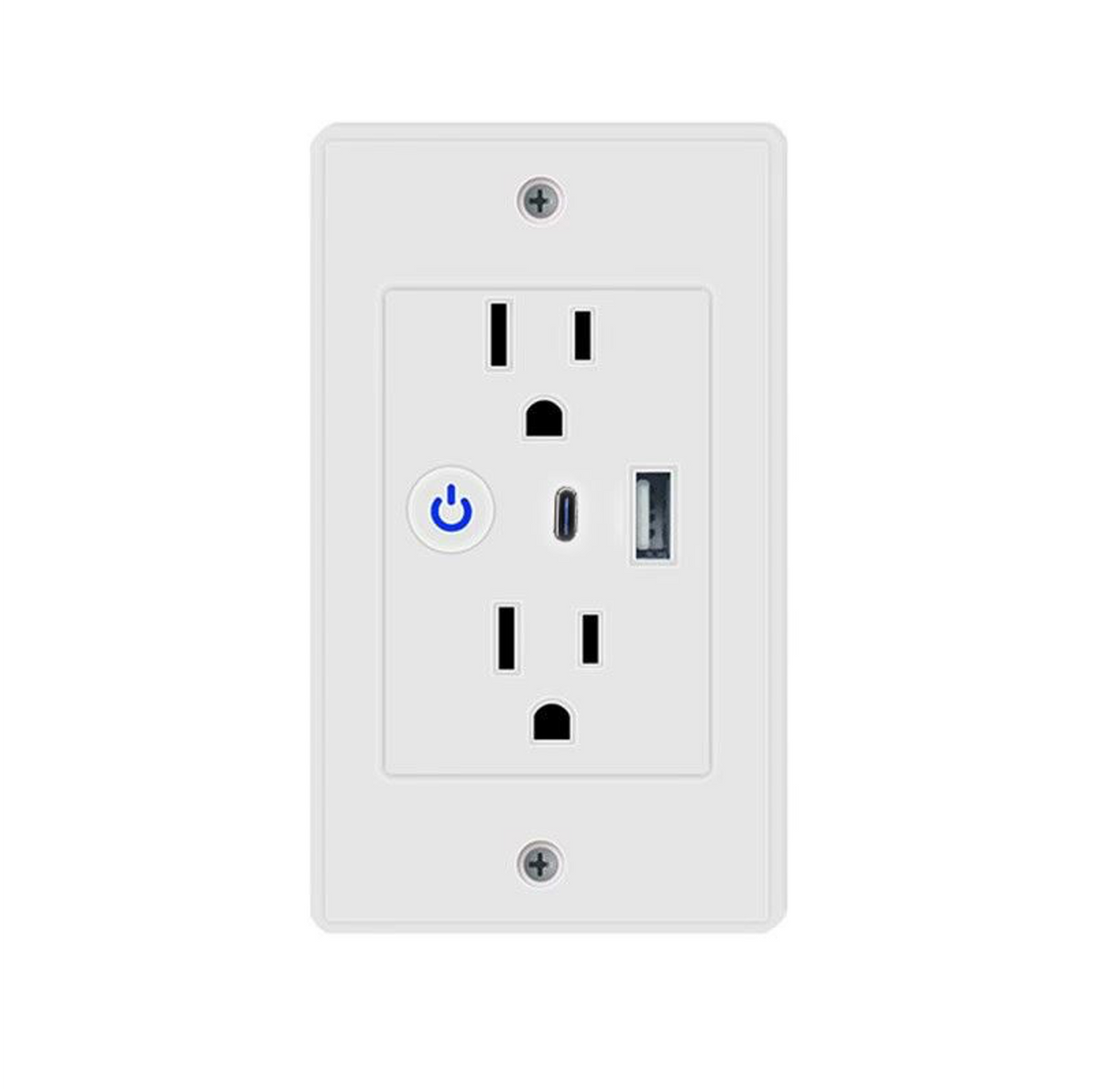 TOMACORRIENTE DOBLE WIFI CON USB DE PARED