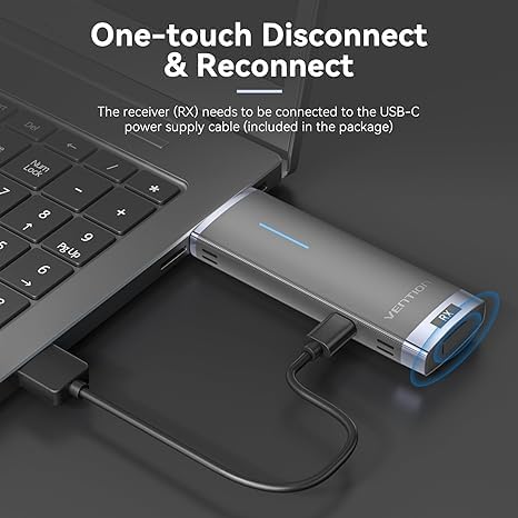 Transmisor y receptor inalámbrico HDMI Vention 2.4/5GHz 4K